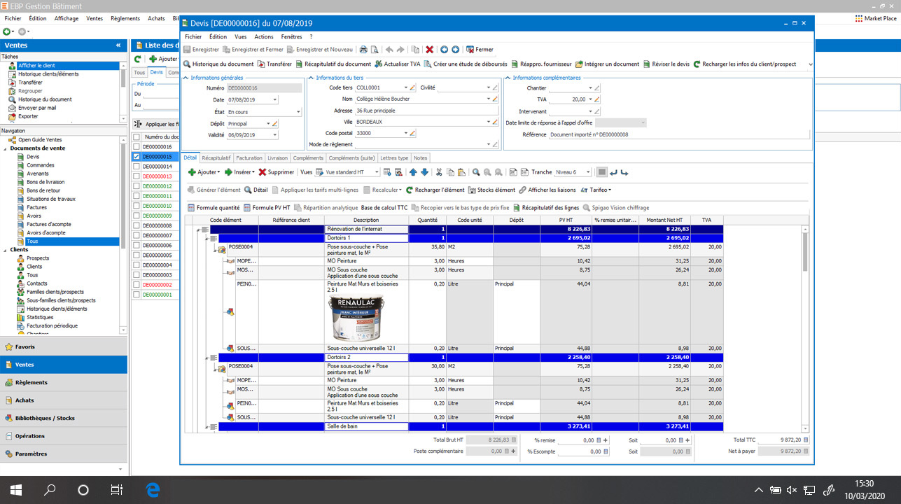 Ebp Logiciel Gestion Batiment Entreprise Btp