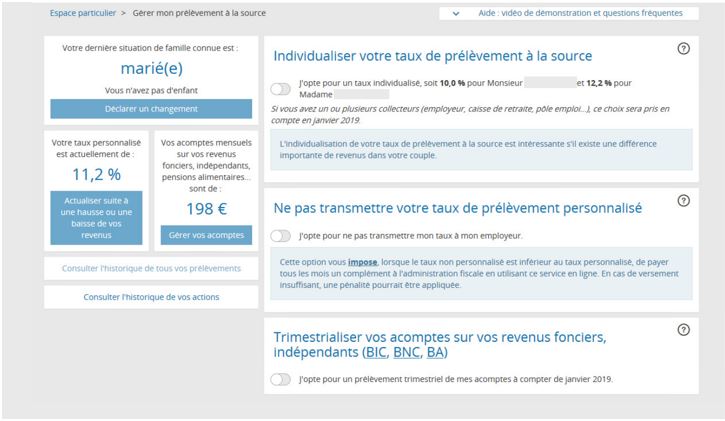 taux prélèvement à la source 1