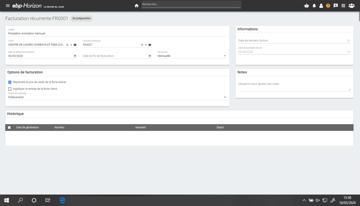 Logiciel Gestion Commerciale Et Devis Solution Ebp Horizon Open
